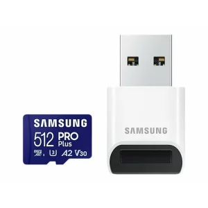 Card SD SAMSUNG PRO Plus 512GB Write speed with Class 10 4K UHD incl.