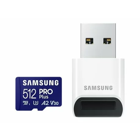 Card SD SAMSUNG PRO Plus 512GB Write speed with Class 10 4K UHD incl.