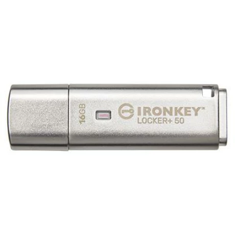 16GB IronKey Locker Plus 50 AES Encrypted, USBtoCloud, &quot;IKLP50/16GB&quot; (timbru verde 0.03 lei)
