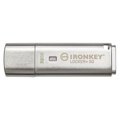 32GB IronKey Locker Plus 50 AES Encrypted, USBtoCloud, &quot;IKLP50/32GB&quot; (timbru verde 0.03 lei)