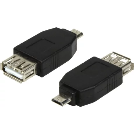 ADAPTOR LOGILINK, pt. smartphone, Micro-USB 2.0 (T) la USB 2.0 (M), negru, &quot;AU0029&quot; (timbru verde 0.08 lei)