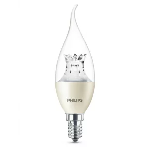 BEC LED Philips, soclu E14, putere 4W, forma lumanare, lumina alb calda, alimentare 220 - 240 V, &quot;000008718696453742&quot; (timbru verde 0.45 lei)