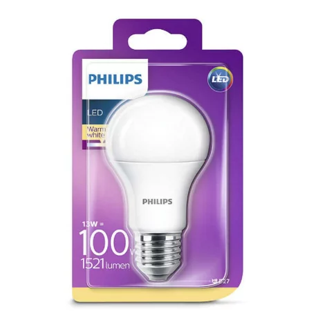 BEC LED Philips, soclu E27, putere 13W, forma clasic, lumina alb calda, alimentare 220 - 240 V, &quot;000008718696577035&quot; (timbru verde 0.45 lei)