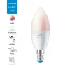 BEC smart LED Philips, soclu E14, putere 4.9W, forma lumanare, lumina multicolora, alimentare 220 - 240 V, &quot;000008718699787097&quot; (timbru verde 0.45 lei)