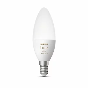 BEC smart LED Philips, soclu E14, putere 5.3W, forma lumanare, lumina multicolora, alimentare 220 - 240 V, &quot;000008718699726317&quot; (timbru verde 0.45 lei)