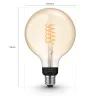 BEC smart LED Philips, soclu E27, putere 7W, forma sferic, lumina alb calda, alimentare 220 - 240 V, &quot;000008719514279131&quot; (timbru verde 0.45 lei)