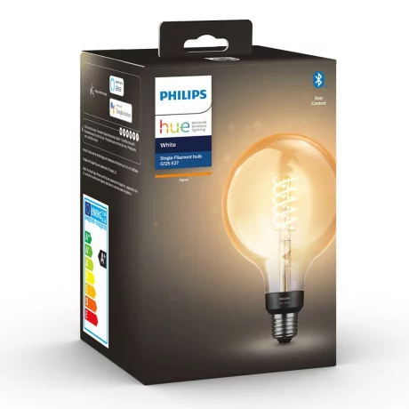 BEC smart LED Philips, soclu E27, putere 7W, forma sferic, lumina alb calda, alimentare 220 - 240 V, &quot;000008719514279131&quot; (timbru verde 0.45 lei)