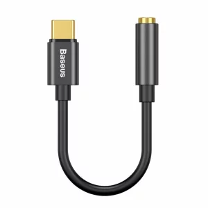 CABLU ADAPTOR Baseus, USB Type-C to Jack 3.5mm, lungime 10.5 cm, negru &quot;CATL54-01&quot; (timbru verde 0.08 lei) - 6953156297845