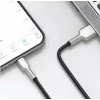 CABLU alimentare si date Baseus Cafule Metal, Fast Charging Data Cable pt. smartphone, USB la Lightning Iphone 2.4A, braided, 1m, negru &quot;CALJK-A01&quot; (timbru verde 0.08 lei) - 6953156202245