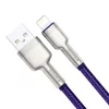 CABLU alimentare si date Baseus Cafule Metal, Fast Charging Data Cable pt. smartphone, USB la Lightning Iphone 2.4A, braided, 2m, violet &quot;CALJK-B05&quot; (timbru verde 0.08 lei) - 6953156202306