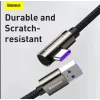 CABLU alimentare si date Baseus Legend Elbow, Fast Charging Data Cable pt. smartphone, USB la USB Type-C 66W, braided, 2m, negru &quot;CATCS-C01&quot; (timbru verde 0.08 lei) - 6953156207547