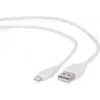 CABLU alimentare si date GEMBIRD, pt. smartphone, USB 2.0 (T) la Lightning (T), 2m, alb, &quot;CC-USB2-AMLM-2M-W&quot; (timbru verde 0.08 lei)