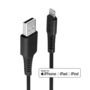 CABLU alimentare si date Lindy pt.smartphone  Lightning (T) la USB 2.0 (T), 0.5 m, PVC, negru, &quot;LY-31319&quot; (timbru verde 0.08 lei)