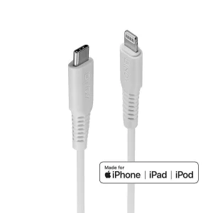 CABLU alimentare si date Lindy pt.smartphone  Lightning (T) la USB Type-C (T), 3 m, PVC, alb, &quot;LY-31318&quot; (timbru verde 0.08 lei)