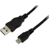 CABLU alimentare si date LOGILINK, pt. smartphone, USB 2.0 (T) la Micro-USB 2.0 (T), 1m, negru, &quot;CU0058&quot; (timbru verde 0.08 lei)