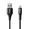CABLU alimentare smartphone Trust, Lightning (T) la USB 2.0 (T), plastic, lungime 1 m, negru, &quot;TR-23566&quot; (timbru verde 0.08 lei)