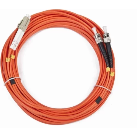 CABLU FIBRA OPTICA duplex multimode,  2m, conectori LC-ST, bulk, Gembird &quot;CFO-LCST-OM2-2M&quot;