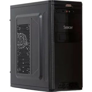 CARCASA SPACER Middle-Tower ATX, sursa SPS-ATX-500-V12, Pirate, (ventilator 12cm), HD audio, Front USB2.0+Audio, (Black), &quot;SPC-PIRATE&quot;