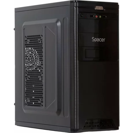 CARCASA SPACER Middle-Tower ATX, sursa SPS-ATX-500-V12, Pirate, (ventilator 12cm), HD audio, Front USB2.0+Audio, (Black), &quot;SPC-PIRATE&quot;