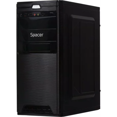 CARCASA SPACER Middle-Tower ATX, sursa SPS-ATX-500-V12, Pirate, (ventilator 12cm), HD audio, Front USB2.0+Audio, (Black), &quot;SPC-PIRATE&quot;