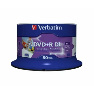 DVD+R Double Layer WIDE PRINTABLE NO-ID SURFACE, 8X, 8.5GB, Spindle 50 buc, &quot;43703&quot;