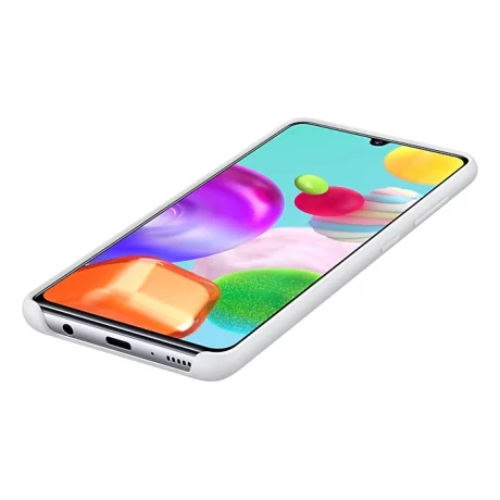 HUSA Smartphone Samsung, pt Galaxy A41, tip back cover (protectie spate), silicon, ultrasubtire, alb, &quot;EF-PA415TWEGEU&quot;
