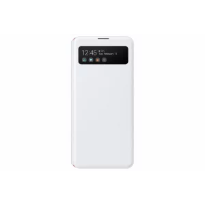 HUSA Smartphone Samsung, pt Galaxy A41, tip smart book cover cu buzunar, policarbonat, Smart View Wallet, alb, &quot;EF-EA415PWEGEU&quot;