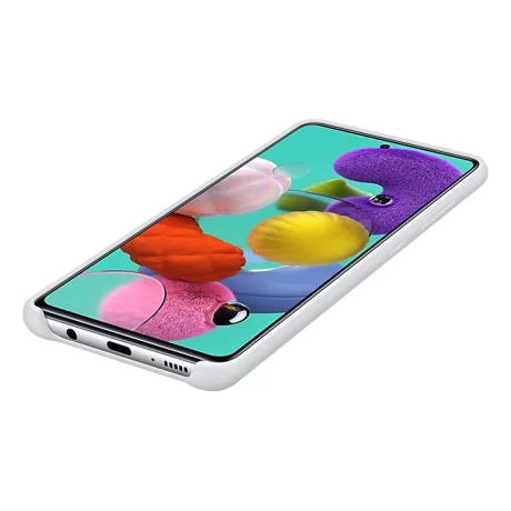 HUSA Smartphone Samsung, pt Galaxy A51, tip back cover (protectie spate), silicon, ultrasubtire, alb, &quot;EF-PA515TWEGEU&quot;