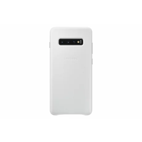 HUSA Smartphone Samsung, pt Galaxy S10+, tip back cover (protectie spate), piele, ultrasubtire, alb, &quot;EF-VG975LWEGWW&quot;