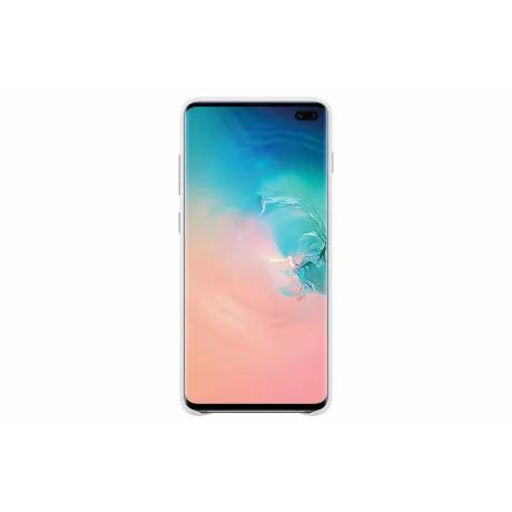 HUSA Smartphone Samsung, pt Galaxy S10+, tip back cover (protectie spate), piele, ultrasubtire, alb, &quot;EF-VG975LWEGWW&quot;