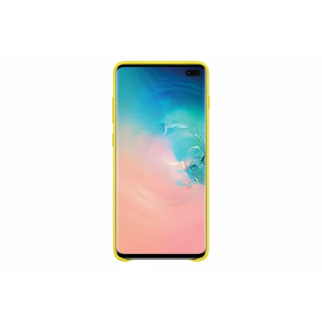 HUSA Smartphone Samsung, pt Galaxy S10+, tip back cover (protectie spate), piele, ultrasubtire, galben, &quot;EF-VG975LYEGWW&quot;
