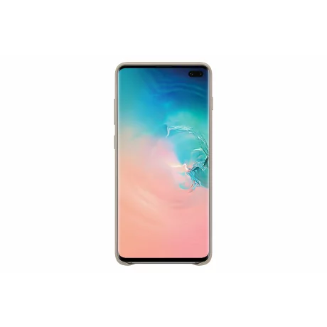 HUSA Smartphone Samsung, pt Galaxy S10+, tip back cover (protectie spate), piele, ultrasubtire, gri, &quot;EF-VG975LJEGWW&quot;
