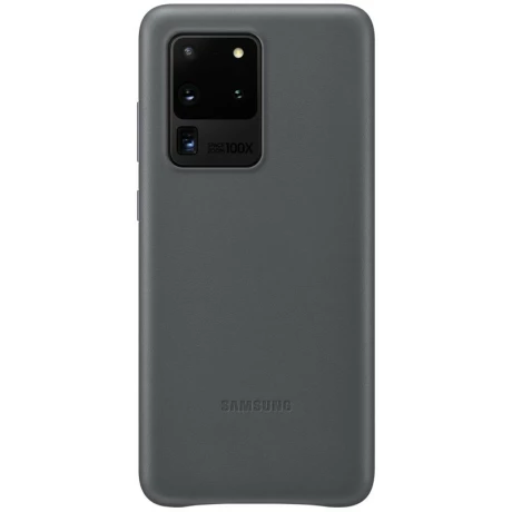 HUSA Smartphone Samsung, pt Galaxy S20 Ultra, tip back cover (protectie spate), piele, ultrasubtire, gri, &quot;EF-VG988LJEGEU&quot;