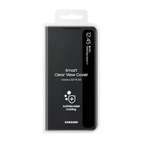 HUSA Smartphone Samsung, pt Galaxy S21 Fe, tip smart book cover, policarbonat | TPU, Smart Clear View, gri, &quot;EF-ZG990CBEGEE&quot;