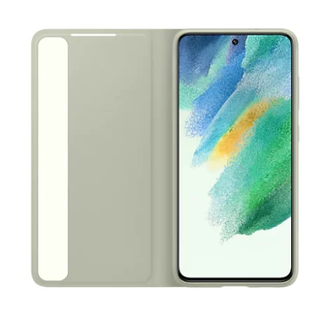 HUSA Smartphone Samsung, pt Galaxy S21 Fe, tip smart book cover, policarbonat | TPU, Smart Clear View, verde, &quot;EF-ZG990CMEGEE&quot;