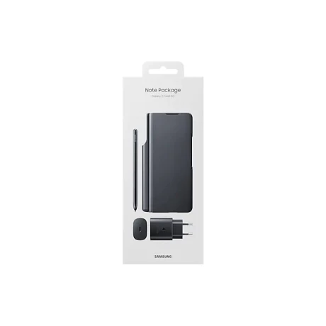 HUSA Smartphone Samsung, pt Galaxy Z Fold3, tip back cover (protectie spate), piele, ultrasubtire, negru, &quot;EF-FF92KKBEGEE&quot;