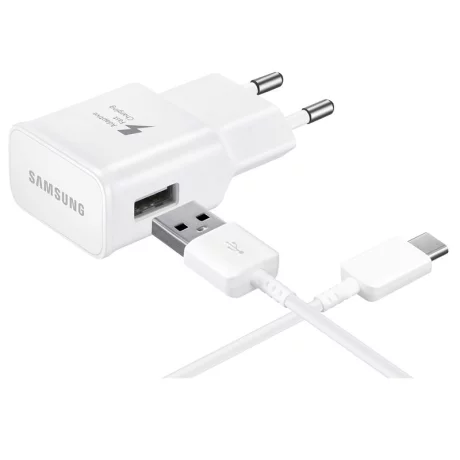 Incarcator retea 220V Samsung, USB Type C, , fast charge, alb, &quot;EP-TA20EWECGWW&quot; (timbru verde 0.18 lei)