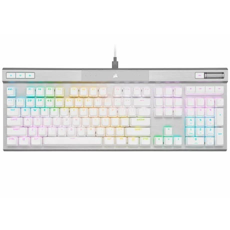 K70 PRO RGB Optical-Mechanical Gaming Keyboard with PBT DOUBLE SHOT PRO Keycaps - White &quot;CH-910951A-NA&quot;, (timbru verde 0.8 lei)