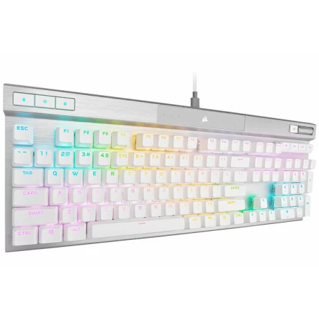 K70 PRO RGB Optical-Mechanical Gaming Keyboard with PBT DOUBLE SHOT PRO Keycaps - White &quot;CH-910951A-NA&quot;, (timbru verde 0.8 lei)