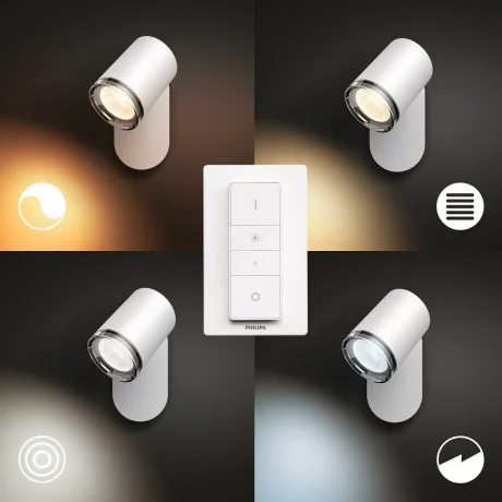 LAMPA smart PHILIPS, LED, soclu GU10, putere 5 W, tip lumina alb, 350 lumeni, alimentare 220 - 230 V, &quot;000008718696175750&quot; (timbru verde 0.8 lei)