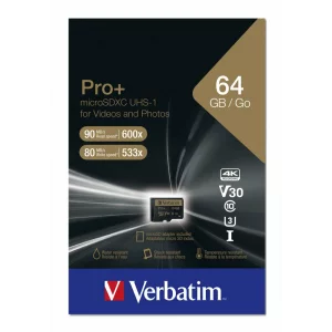 MICRO SDHC CARD PRO+ UHS-I 64GB CLASS 10  INCL ADAPTOR &quot;44034&quot; (timbru verde 0.03 lei)