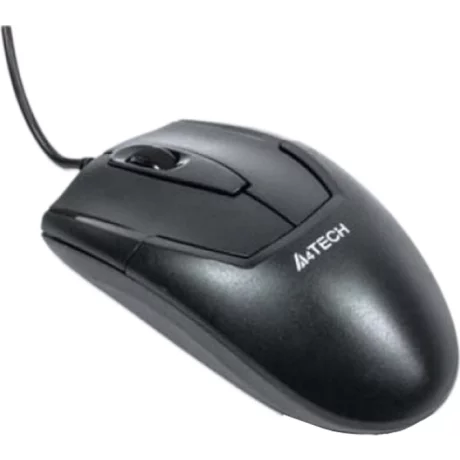 MOUSE A4Tech USB optic, 1000dpi, 3 butoane, 1 rotita scroll (4 directii), black, &quot;N-301&quot;   (timbru verde 0.18 lei)