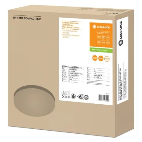 PLAFONIERA OSRAM, LED, soclu integrat, putere 24 W, tip lumina alb rece, 1920 lumeni, alimentare 220 - 230 V, &quot;000004058075062221&quot; (timbru verde 0.8 lei)