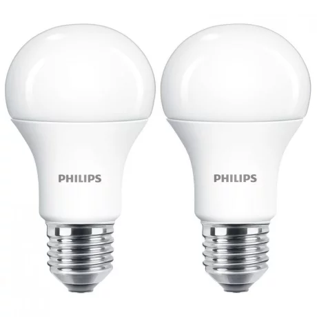 SET 2 becuri LED Philips, soclu E27, putere 12.5W, forma clasic, lumina alb rece, alimentare 220 - 240 V, &quot;000008718696813737&quot; (timbru verde 0.9 lei)