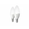 SET 2 becuri smart LED Philips, soclu E14, putere 5.3W, forma lumanare, lumina multicolora, alimentare 220 - 240 V, &quot;000008718699726331&quot; (timbru verde 0.9 lei)