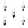 SET 3 becuri fluorescent Panasonic, soclu E27, putere 8W, forma spirala, lumina alb rece, alimentare 220 - 240 V, &quot;EFD8E65HD-5&quot; (timbru verde 1.35 lei)