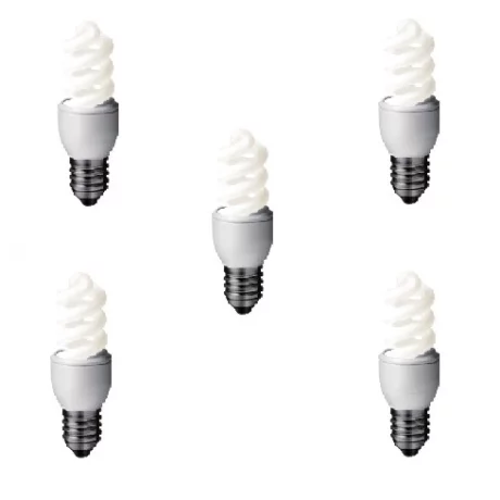 SET 3 becuri fluorescent Panasonic, soclu E27, putere 8W, forma spirala, lumina alb rece, alimentare 220 - 240 V, &quot;EFD8E65HD-5&quot; (timbru verde 1.35 lei)