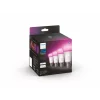 Set 4 becuri smart LED Philips, soclu E27, putere 6.5 W, forma clasic, lumina multicolora, alimentare 220 - 240 V, &quot;8719514328402&quot; (timbru verde 1.80 lei)