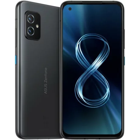 SMARTphone Asus, &quot;ZenFone 8&quot;  ecran 5.9 inch, dual sim,  rez. camera 64 Mpix,  memorie interna 128 GB, 5G, Android, acumulator 4000 mAh, negru, &quot;ZS590KS-2A007EU&quot; (timbru verde 0.55 lei)