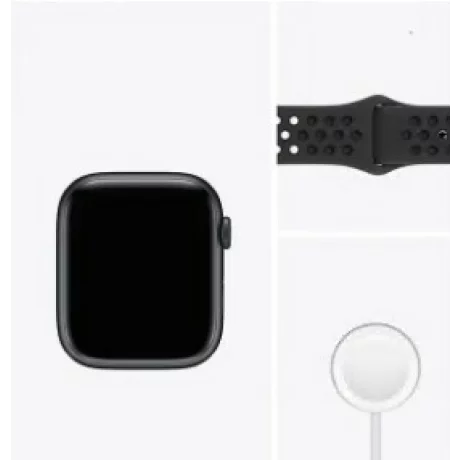 SMARTWATCH Apple Watch Nike S7 GPS, 41mm  Midnight Aluminium Case with Anthracite/Black Nike Sport Band &quot;mkn43wb/a&quot; (include timbru verde 0.45 lei)